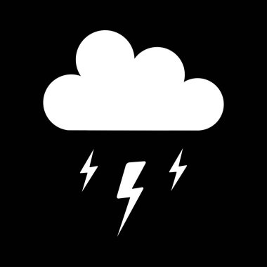 Şimşek Bulutu simgesi - Hava tahmininden, İklim ve Meteoroloji simgelerinden, parçacık simgelerinden