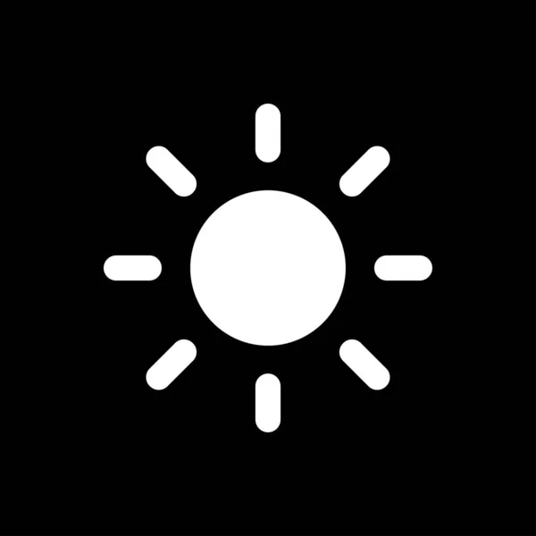 White Black Sun Symbol — Stock Vector
