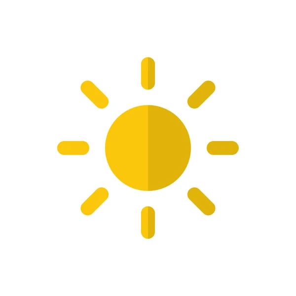Vector Illustration Yellow Sun Divided Half Shadow — Stock Vector