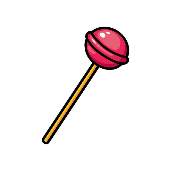 Image Pink Lollipop Chupa Chups Pop Art Comics Style Vector — Stock Vector