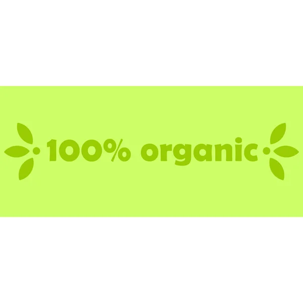 Grünes Banner Mit Der Aufschrift Organisch Öko Verpackungen Aufkleber Gesunde — Stockvektor