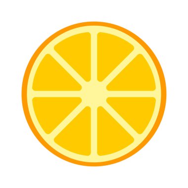 Bir portakal diliminin vektör illüstrasyonu.