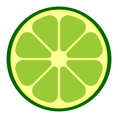 Basit bir limon dilimi çizimi. Vektör simgesi