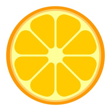 Vector illustration of an orange slice