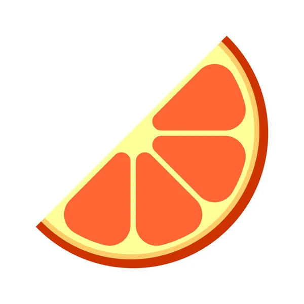 Grapefruit Slice Image Vector Illustration — Vetor de Stock