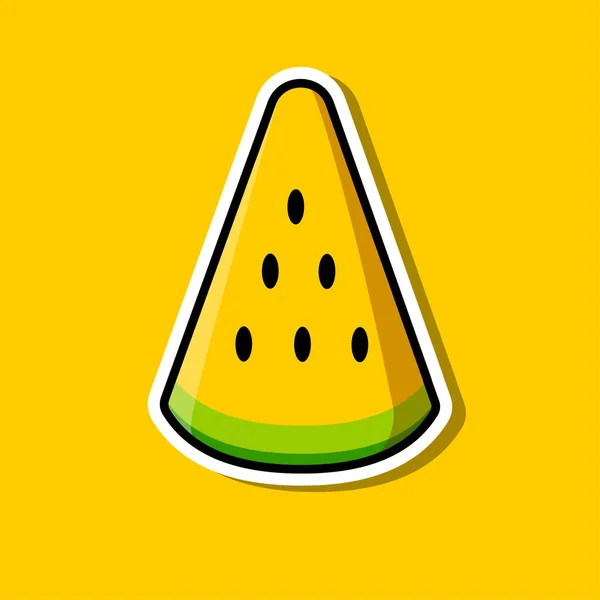 Vector Illustration Yellow Watermelon — Stok Vektör
