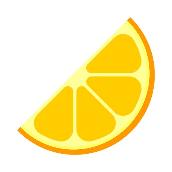 Simple Flat Illustration Orange Slice Vector Icon — Stok Vektör