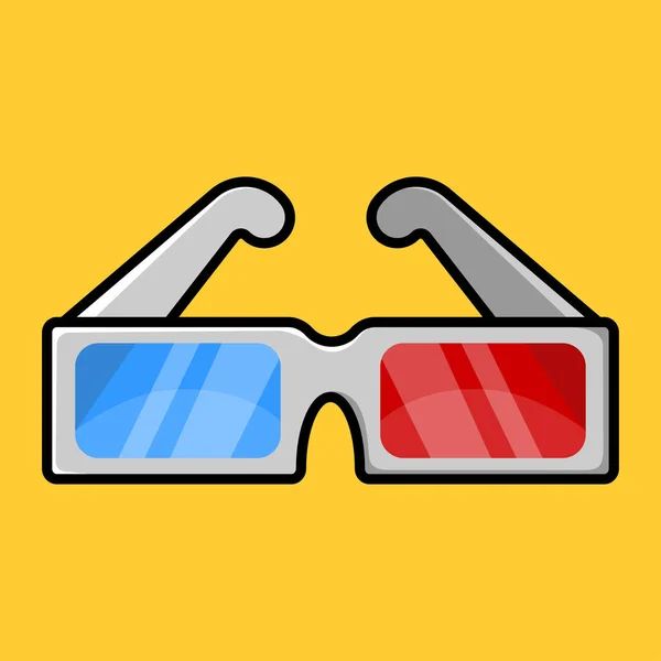 Γυαλιά Γυαλιά Κινηματογράφου Γυαλιά Κόκκινα Και Μπλε Γυαλιά Εικονογράφηση Διανύσματος — Διανυσματικό Αρχείο