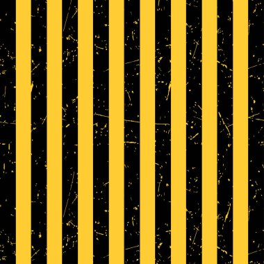 Siyah ve sarı arka planda çizikler var. Çizgili arka plan ve grunge deseni. Vektör illüstrasyonu.