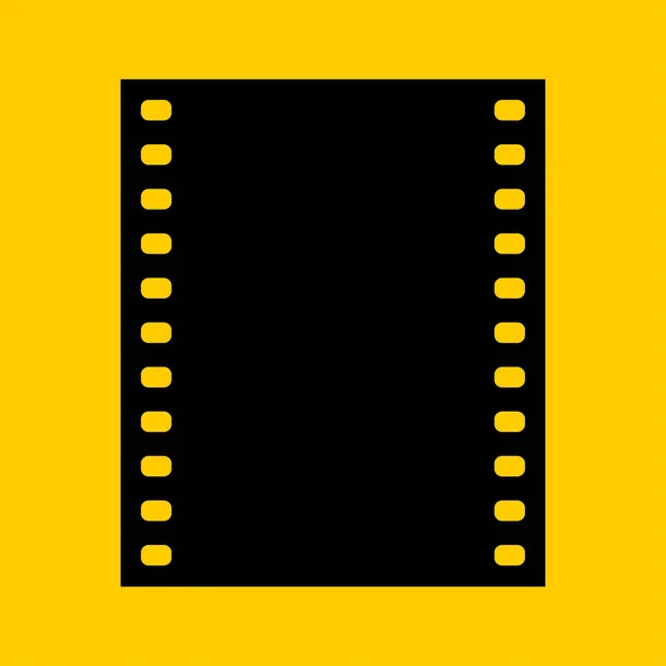 フィルムフレームイラスト 黄色の背景で ベクターイラスト — ストックベクタ