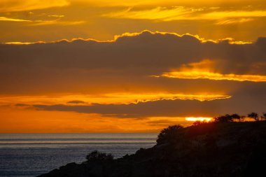 Maui Günbatımı Ocak sonu - Maalea, Maui, Hawaii
