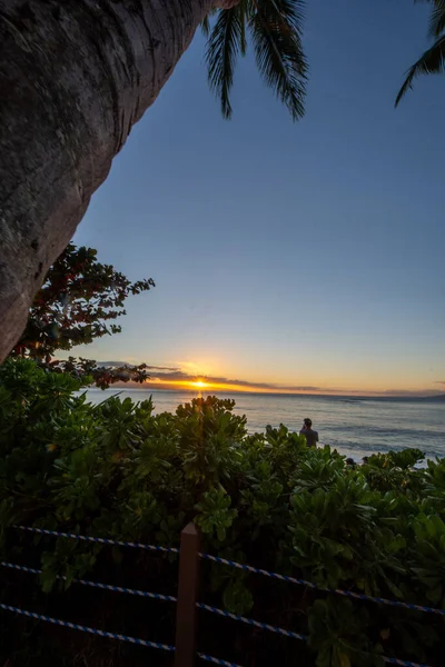 Maui Sunset Final Janeiro Maalea Maui Havaí — Fotografia de Stock