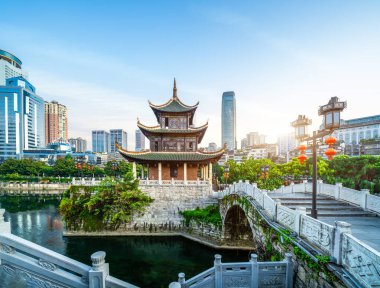 The Jiaxiu tower is one of landmarks in Guiyang city.