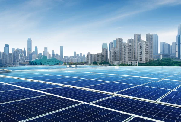 Chongqing Urban Landscape Landmarks Solar Panels — Stock Photo, Image