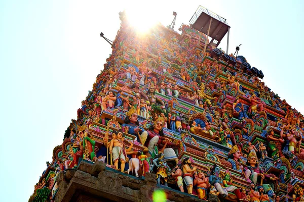 Increíble Amanecer Antiguo Templo Shiva Templo Kapaleeshwarar Chennai India — Foto de Stock