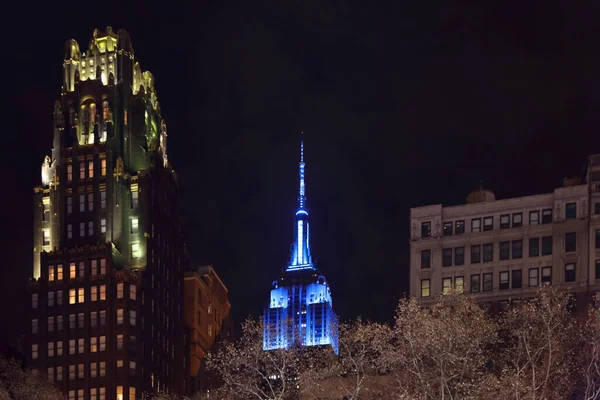 New York Bryant Park Hotel Und Empire State Building New — Stock Fotó