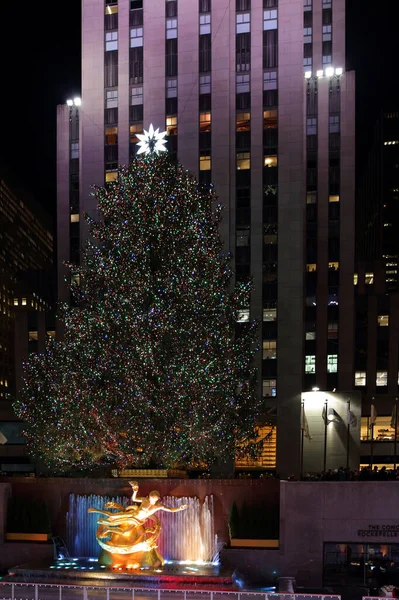 New York Rockefeller Plaza Weihnachten New York Rockefeller Plaza Christmas — стоковое фото