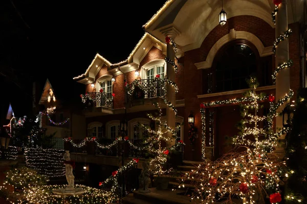 New York Weihnachten Dyker Heights New York Christmas Dyker Heights — Fotografia de Stock