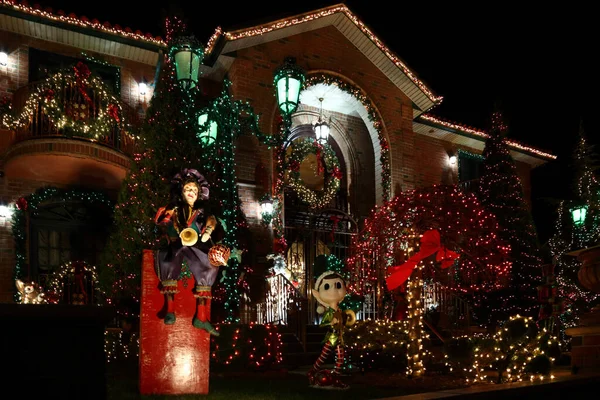 New York Weihnachten Dyker Heights New York Christmas Dyker Heights — Foto Stock