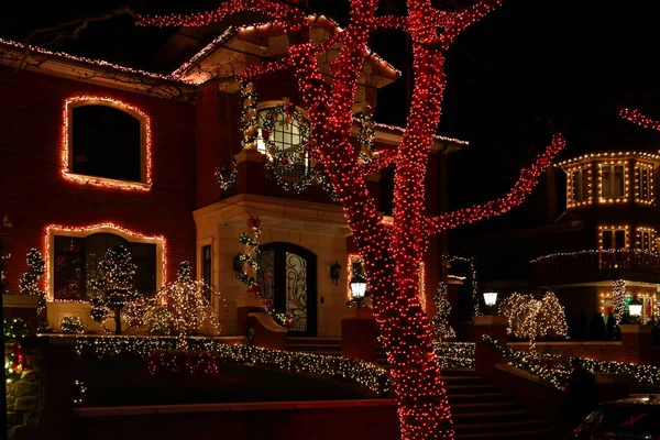 New York Weihnachten Dyker Heights New York Christmas Dyker Heights — Fotografia de Stock