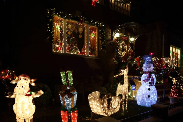 New York Weihnachten Dyker Heights New York Christmas Dyker Heights — Foto Stock