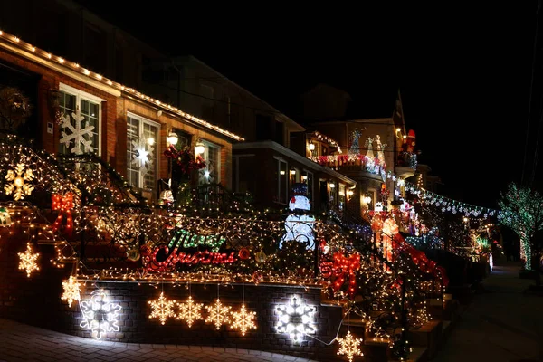 New York Weihnachten Dyker Heights New York Christmas Dyker Heights — Foto Stock