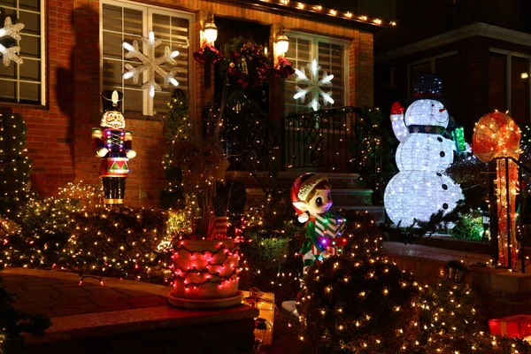 New York Weihnachten Dyker Heights New York Christmas Dyker Heights — Stok fotoğraf