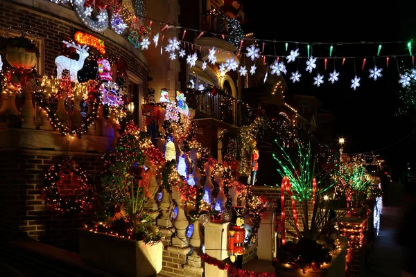 New York Weihnachten Dyker Heights New York Christmas Dyker Heights — Fotografia de Stock