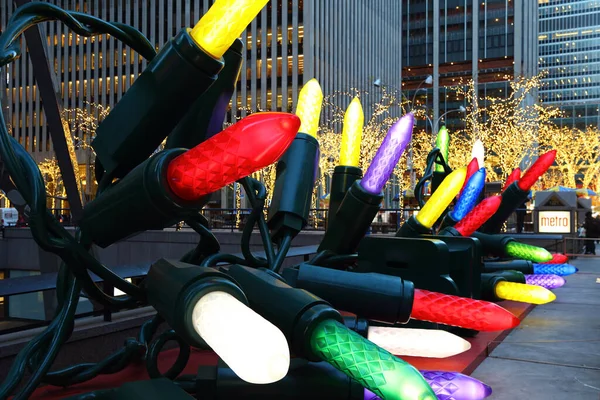 New York Weihnachten Weinachtsbeleuchtung New York Christmas Chrismas Lights — 图库照片