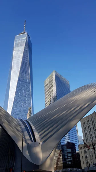 New York World Trade Center Oculus Und Freedom Tower New — ストック写真