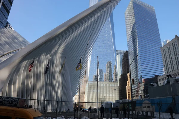 New York World Trade Center Oculus Und Freedom Tower New — стокове фото