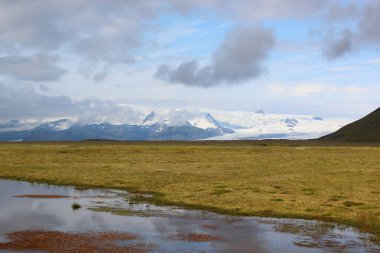 Breidamerkurjokull Buzulu, İzlanda 'da gündüz manzarası
