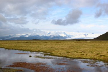 Breidamerkurjokull Buzulu, İzlanda 'da gündüz manzarası