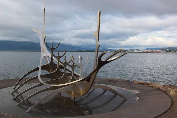 Sun Voyager Solfar Sculpture Reykjavik Islande — Photo