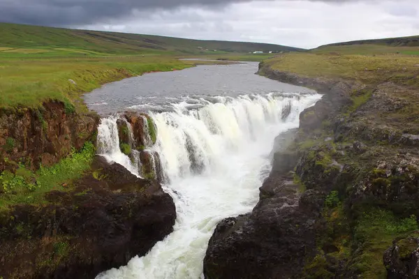 Efrifoss Waterfall Kolugljfur Gorge Iceland — Stock Photo, Image