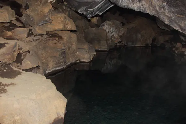 Grjotagja Cave Former Bathing Spot Northern Iceland — Stock Photo, Image