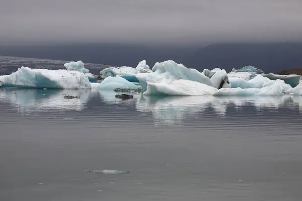 Παγωμένη Λιμνοθάλασσα Στην Ισλανδία Τουριστικά Αξιοθέατα Της Ισλανδίας Αρκτικός Παγετώνας — Φωτογραφία Αρχείου