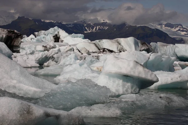 Παγωμένη Λιμνοθάλασσα Στην Ισλανδία Τουριστικά Αξιοθέατα Της Ισλανδίας Αρκτικός Παγετώνας — Φωτογραφία Αρχείου