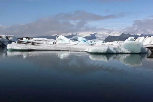 Gletscherlagune Island Island Touristenattraktionen Arktischer Gletscher Ozeangletscher — Stockfoto