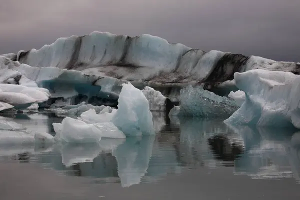 Gletscherlagune Island Island Touristenattraktionen Arktischer Gletscher Ozeangletscher — Stockfoto