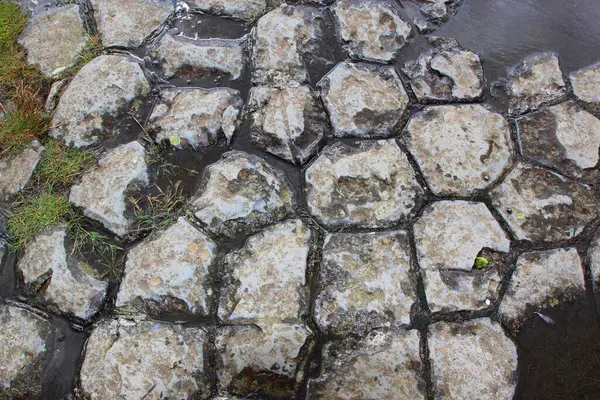 Church Floor Kirkjuglf Southern Iceland Stunning Site Natural Columnar Basalt — Stock Photo, Image