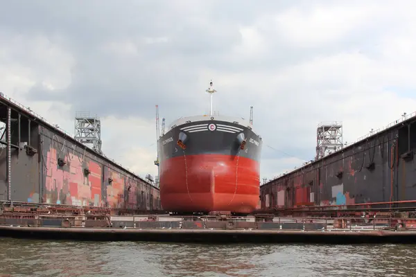 Německo Hamburg August 2017 Přístav Kontejnerový Terminál Německém Přístavu Hamburk — Stock fotografie