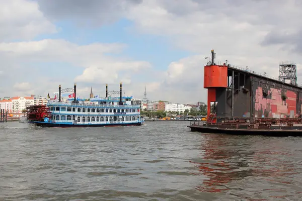 Tyskland Hamburg August 2017 Hamn Containerterminal Den Tyska Hamnen Hamburg — Stockfoto