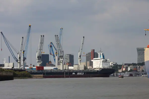 Německo Hamburg August 2017 Přístav Kontejnerový Terminál Německém Přístavu Hamburk — Stock fotografie