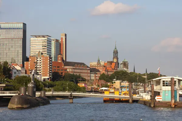 Niemcy Hamburg Sierpień 2017 Port Terminal Kontenerowy Niemieckim Porcie Hamburgu — Zdjęcie stockowe