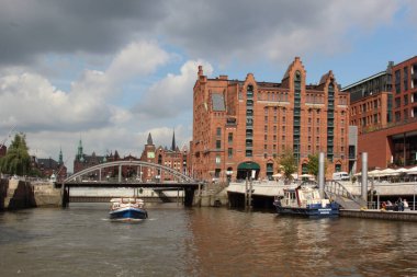 ünlü speicherstadt depo bölgesi Hamburg, Almanya