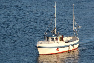 Nordvik, Norveç 'te denizde tekne  