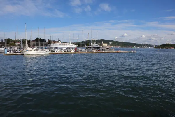 Port Oslo Avec Bateaux Yachts — Photo