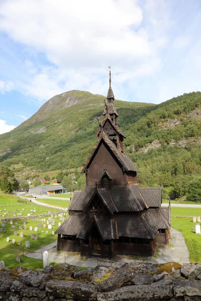 Stabkirche Borgund Borgund Stavkyrka — Stockfoto