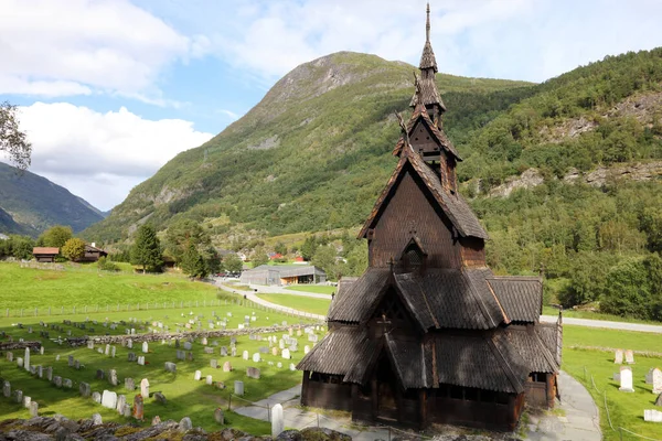 Stabkirche Borgund Borgund Stavkyrka — Stockfoto